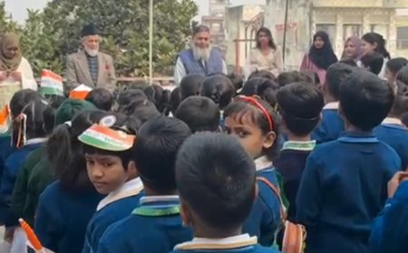 एमक्यूँएम ओरिएंटल स्कूल में गणतंत्र दिवस हर्षोल्लास व धूमधाम से मना    