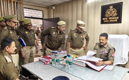 कोखराज थाना का एसपी ने किया वार्षिक निरीक्षण