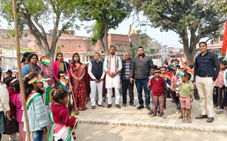 कंपोजिट विद्यालय सिंधिया में धूमधाम से मनाया गया गणतंत्र दिवस